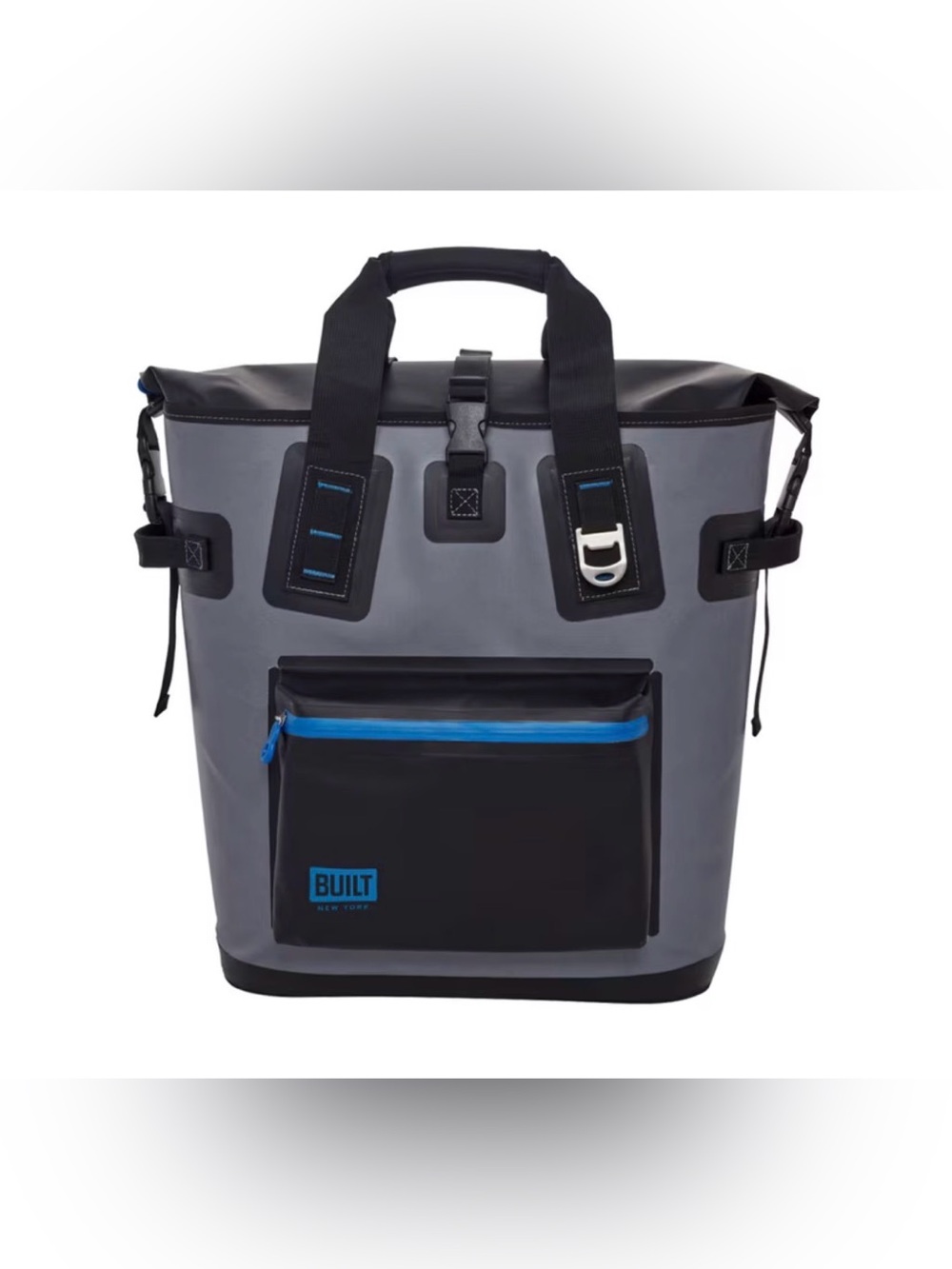 Built NY- Welded Wide Mouth Soft Cooler Backpack Gray